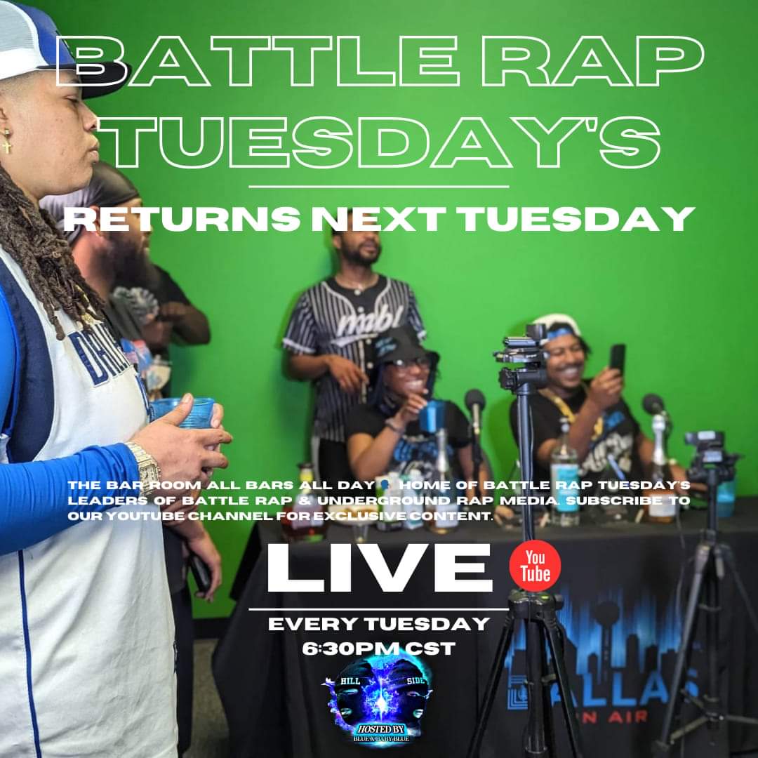 🚨PSA‼️
NO #BattleRapTuesdays Today 😓
CHEER UP 😃 We Return Next Tuesday With Another Power Packed #EXCLUSIVE Episode💥
S/O To All Our Viewers, Supporters & Subscribers💪🏾 #SALUTE 🫡
#TheBarRoom #AllBarsAllDay #BattleRap #New #Trending #Media #Podcast #HillSide #HipHopLivesHere