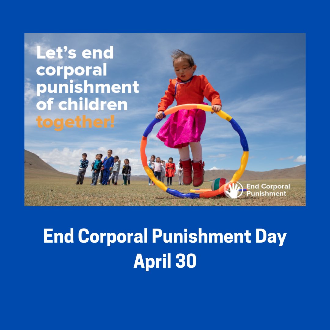 Let’s end corporal punishment! On International Day to #EndCorporalPunishment - 30 April - and throughout 2024, ISPCAN will raise our voices to call for the end of corporal punishment, the most common and accepted form of violence against children. This is our opportunity to show