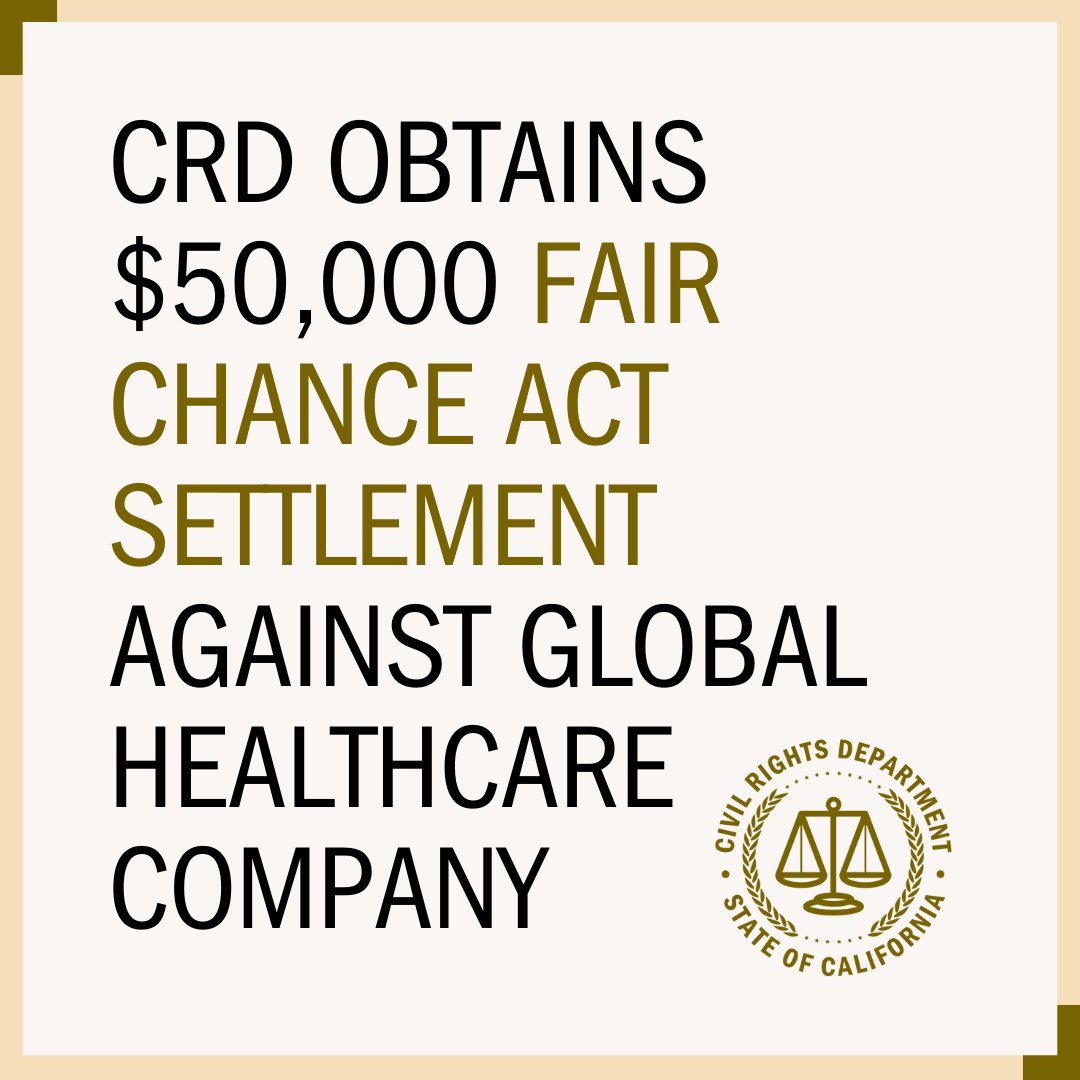 NEW: We’ve reached a $50,000 settlement against global healthcare company Octapharma Plasma for allegedly turning down an applicant because of their criminal history. The Fair Chance Act requires employers to consider a set of factors before taking back an offer. (1/3)