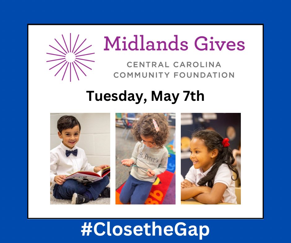 Midlands Gives is just 1 week away🎉 On May 7th, help St. Peter’s reach our goal of $100,000 and #ClosetheGap between our competitive tuition rates and the actual cost to educate each student.
🚨Power Hour is Noon to 12:00pm- 12:59pm🚨
midlandsgives.org/StPetersCathol…
#WeLoveStPeters