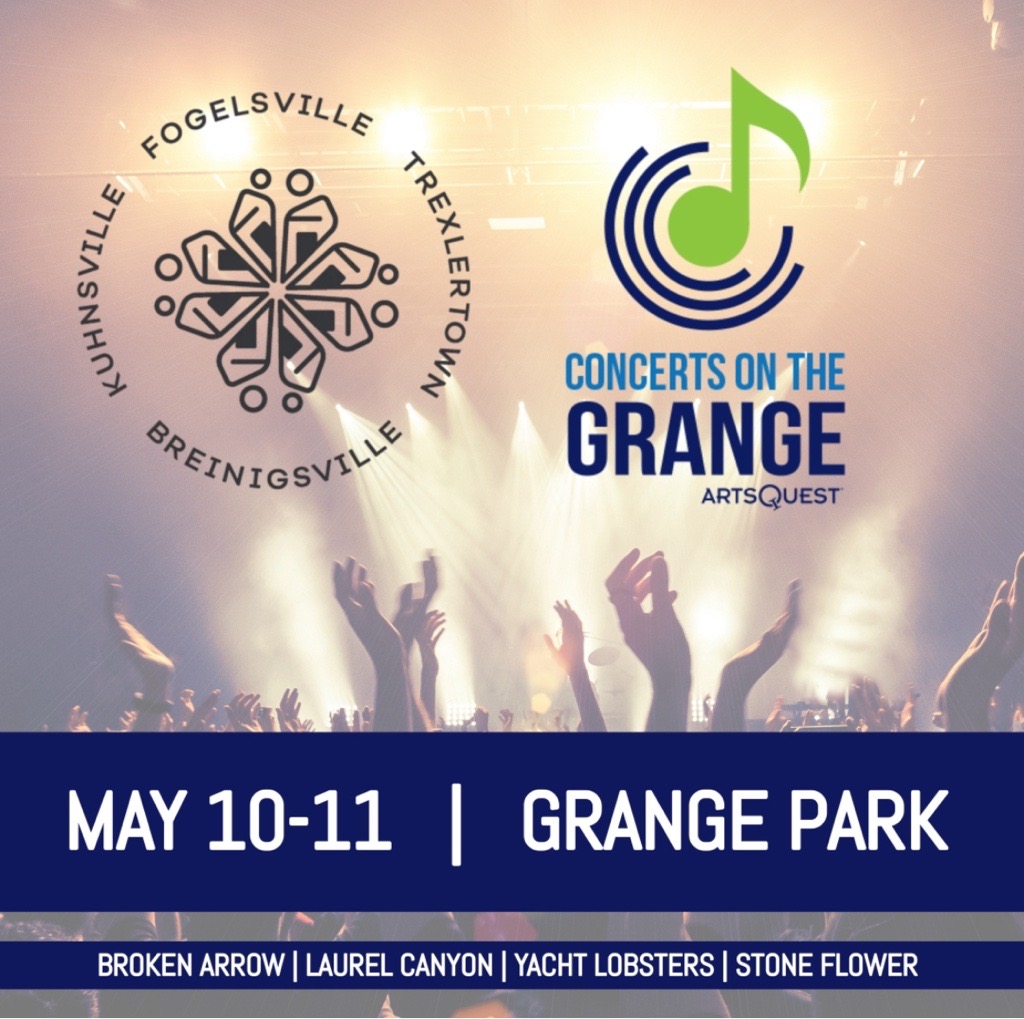 Concerts on the Grange returns to Upper Macungie with Laurel Canyon/Broken Arrow & Yacht Lobsters/Stone Flower on May 10 & 11! Grab your tickets before it's too late!🎟️👉 brnw.ch/21wJkDH