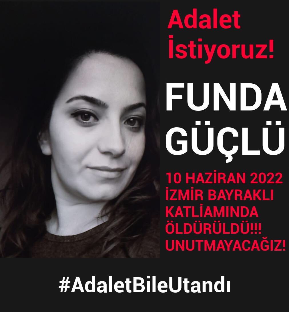 Ben Funda Güçlü ! İki çocuk annesiydim. Annemi ,babamı çok sevdiğim için onlardan hiç ayrılmadım hep birlikteydik . Çocuklarımı ,kardeşlerimi , anne ,babamı çok seviyordum ! Anne babamı yaşatmaya çalışırken sırtımdan kalleşçe #28kursun la öldürüldüm ! Çocuklarım gidişimi izledi!