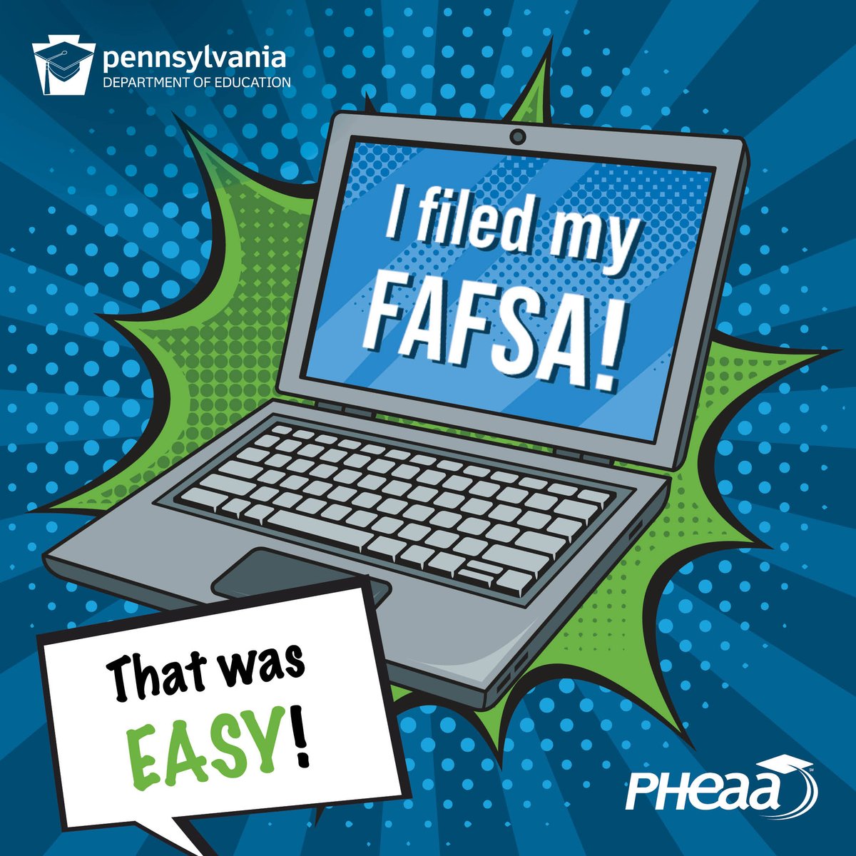 Looking for ways to pay for college but haven’t filled out your FAFSA? Whatever your situation, the FAFSA unlocks aid on the federal, state and institutional levels. Visit FAFSA.gov now to see what's available! The deadline was recently extended to June 1.
