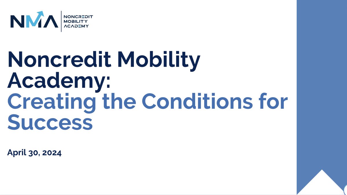 Today marked the kick-off for the Noncredit Mobility Academy, aiming to boost economic mobility for learners in noncredit programs. Partnering with @SHEEOed, @ProgressivePolicy, and supported by @Ascendium and @ECMCFoundation. Grateful for all involved! #EconomicMobility'