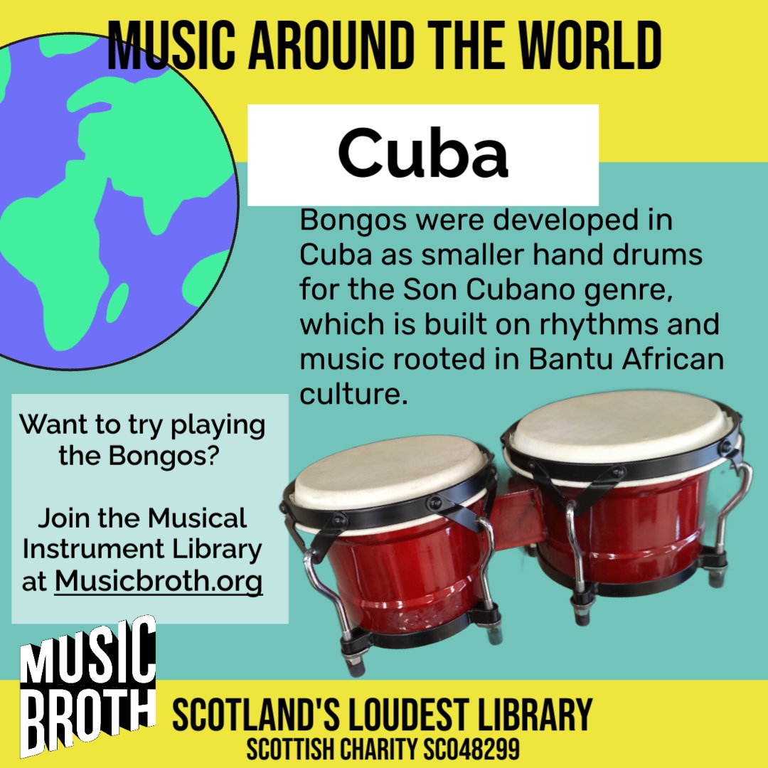 Want to try playing the Bongos? Join the musical instrument library and enjoy access to 3000+ instruments with infinite swaps as a Music Broth member. Sign up here: MusicBroth.org #worldinstruments #welovemusic #cuba #bongos