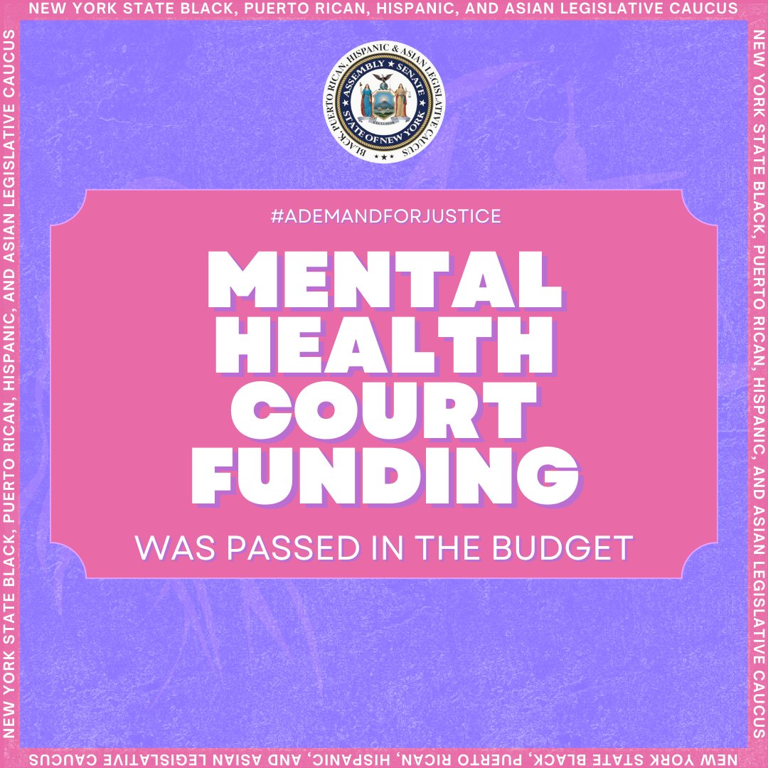 The new state budget includes $8 million for mental health court in order to combat crime caused by mental illnesses. #ADemandForJustice