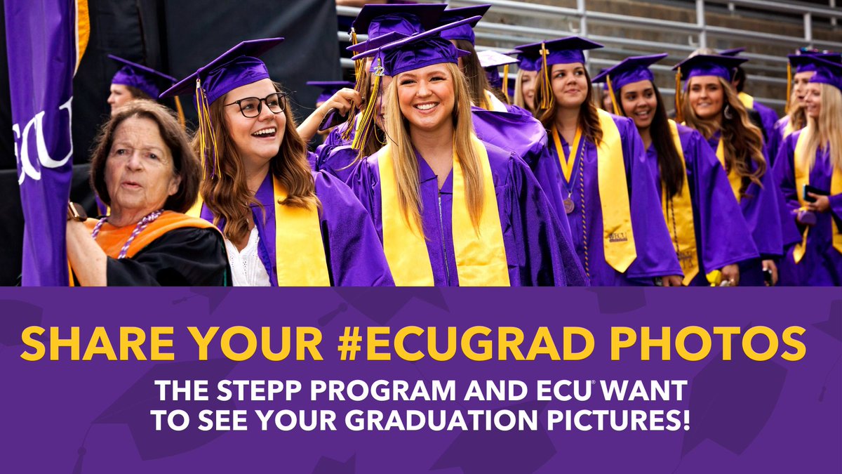 Let's see how you #ARRRGH celebrating #ECUGrads! 🤩

Use #ECUSTEPP and #ECU24 on social media. Your photos may be shared on STEPP's social media accounts. 📸