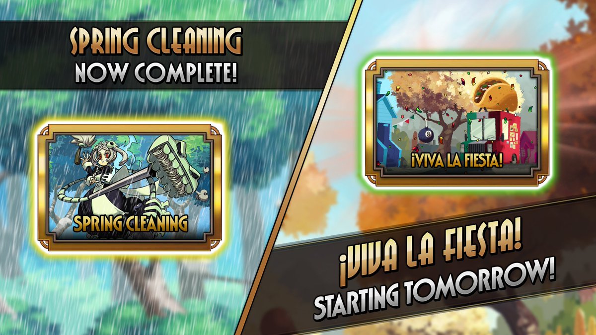 It's time to dry yourself off - SPRING CLEANING is now complete. How did you do? Post your score in the comments! Rewards are still processing and should be sent out later tonight. I hope you're feeling festive - the CINCO DE MAYO event starts tomorrow!