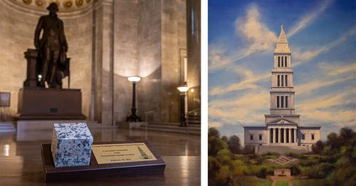 Looking for beautiful mementos of Freemasonry’s greatest tribute to George Washington? Check out our limited edition ashlar, art print, medallion, and trowel. These items provide support for the Memorial’s work. gwmemorial.org/pages/cornerst…