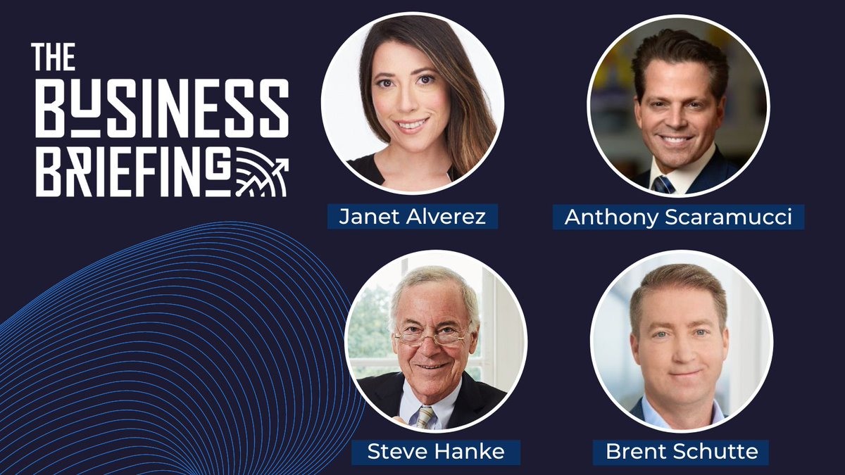We are LIVE at 9AM with @JanetOnTheMoney! GUESTS: - @Steve_Hanke - @Brent_Schutte - @Grayscale - @Scaramucci 🔊Tune in on @SXMBusiness 🔊