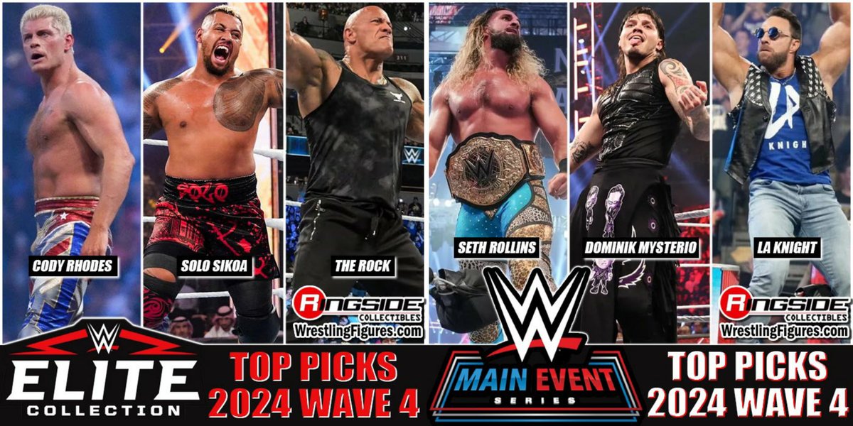 7 NEW @Mattel WWE action figure pre-orders UP FOR PRE-ORDER on @RingsideC! Ultimate 22 Elite 111 Survivor Series Elites Main Event Series 149 Main Event Showdown 18 Elite Top Picks 2024 Wave 4 Main Event Top Picks 2024 Wave 4 WrestlingFigures.com Save 10% w/ code MAJOR!