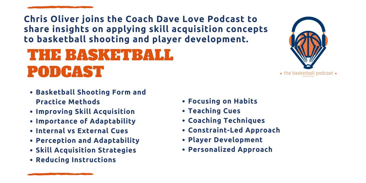 It's a special combination #TheBasketballPodcast this week as @Chris__Oliver joins NBA Shooting Coach @CoachDaveLove to discuss skill acquisition concepts related to shooting development. #CoachDaveLovePodcast