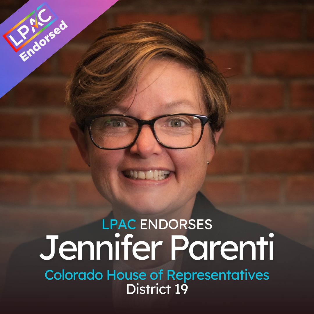 Jennifer Parenti (@parentiforco) is running for re-election to the Colorado House of Representatives (District 19). A USAF veteran, engineer, and voting rights activist, Jennifer focuses on housing affordability, environmental protection, and LGBTQ+ rights.