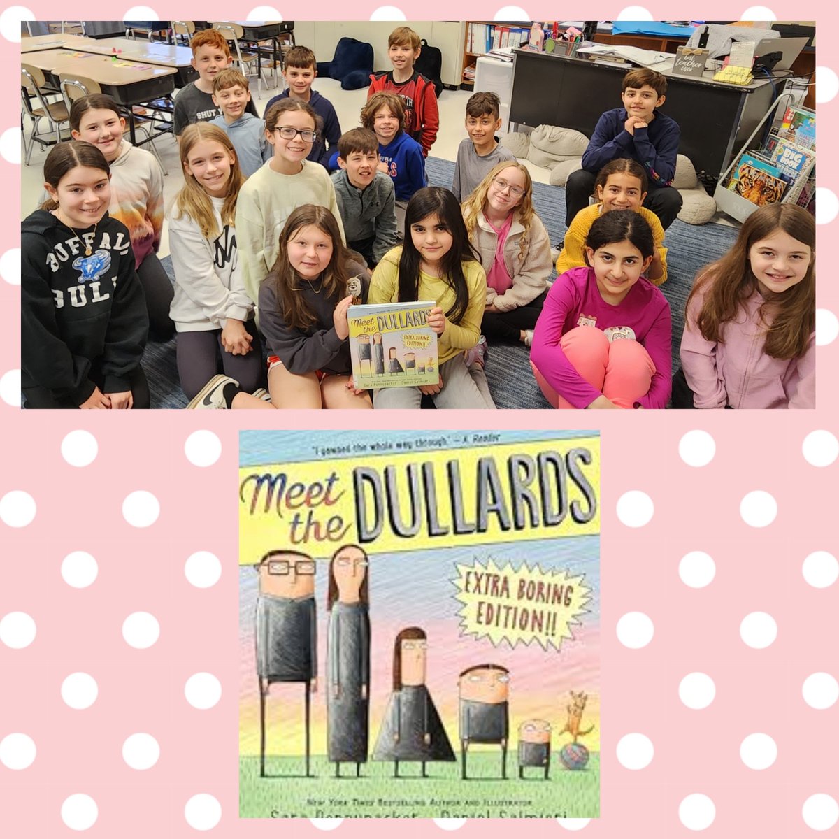 #134/180 April being national humor month was recognized with this (not so) dull book! #ClarenceProud #SheridanHillSharks #classroombookaday