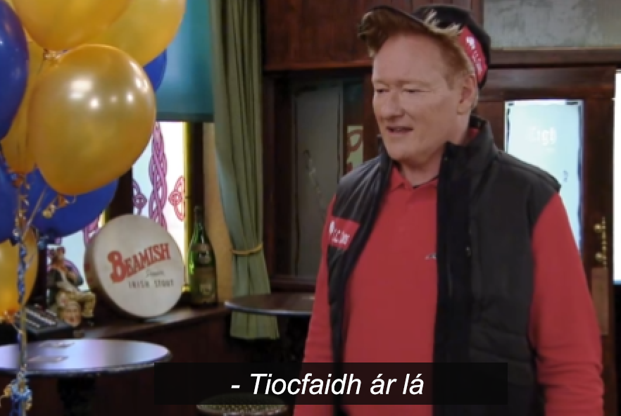 BREAKING: Ros na Rún cuts episode live as Conan O'Brien bursts into staunch fenian rant during his cameo