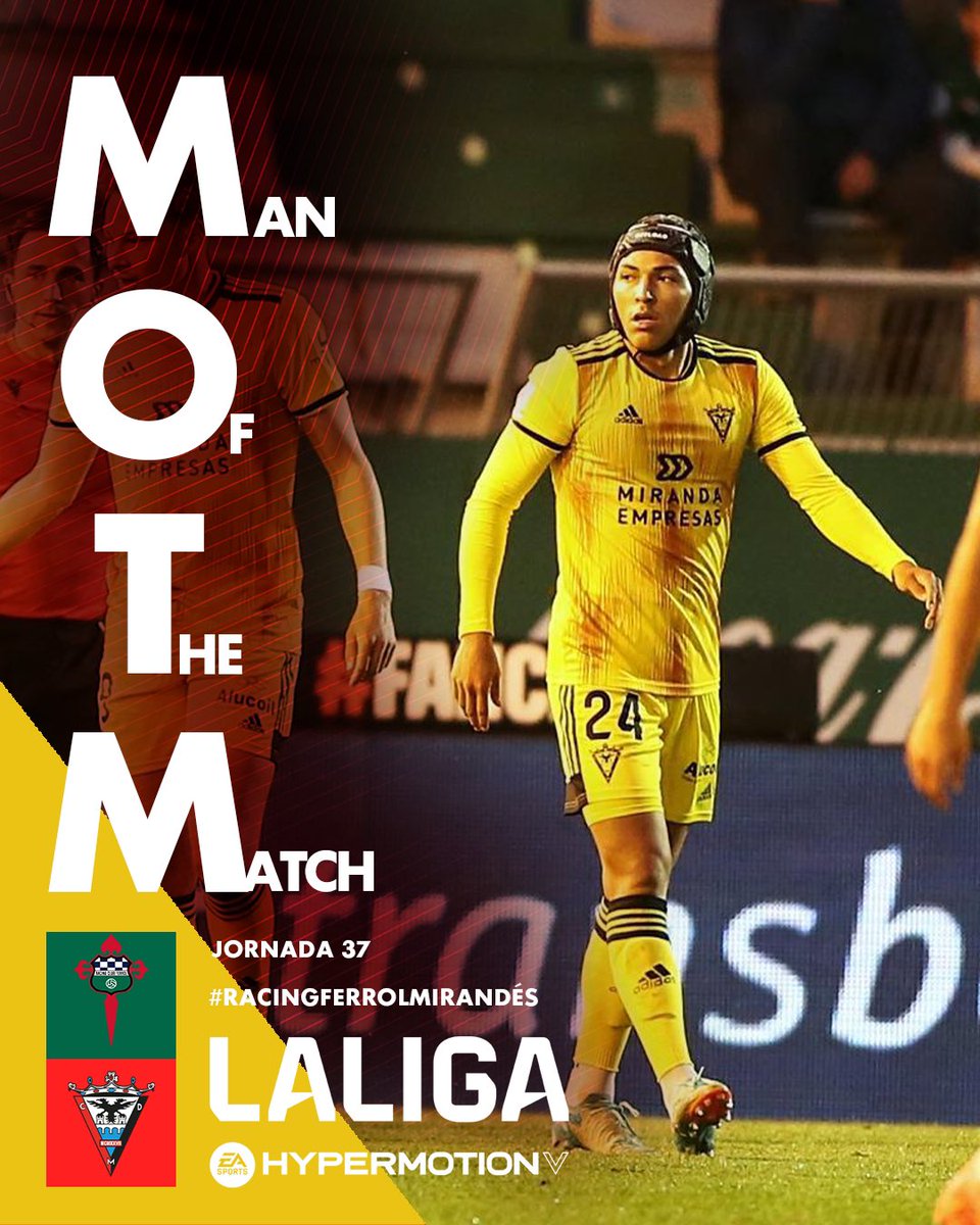 🪖 Soldados de @jonathang_42 🔝🏆 ¡#MOTM del #RacingFerrolMirandés! 👏🏻👏🏻👏🏻👏🏻👏🏻