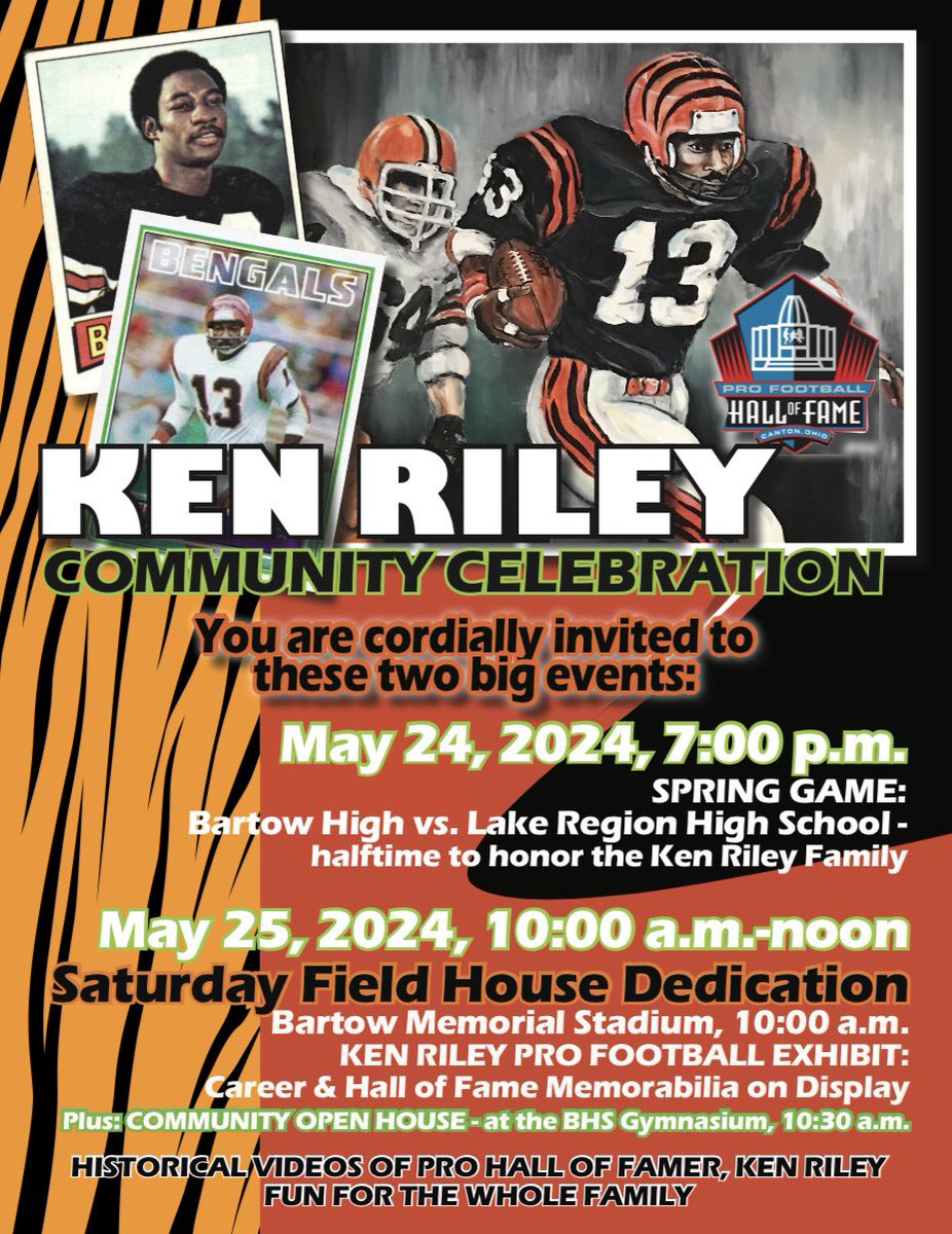 Another great community partner that will be at the Ken Riley recognition event on May 25th!