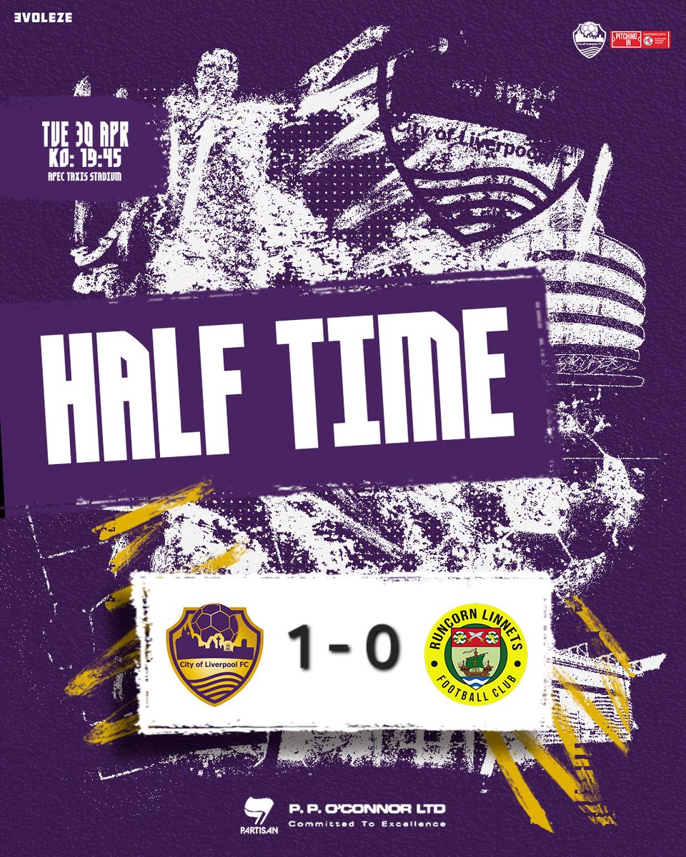 Half Time

COLFC 1️⃣ - 0️⃣ Runcorn Linnets

⚽️ Elliot Morris

The Purps lead at the break in the Semi-Final through Elliot Morris close range finish!

🟣🟡⚪️ | 📻 colfc.mixlr.com #UTP