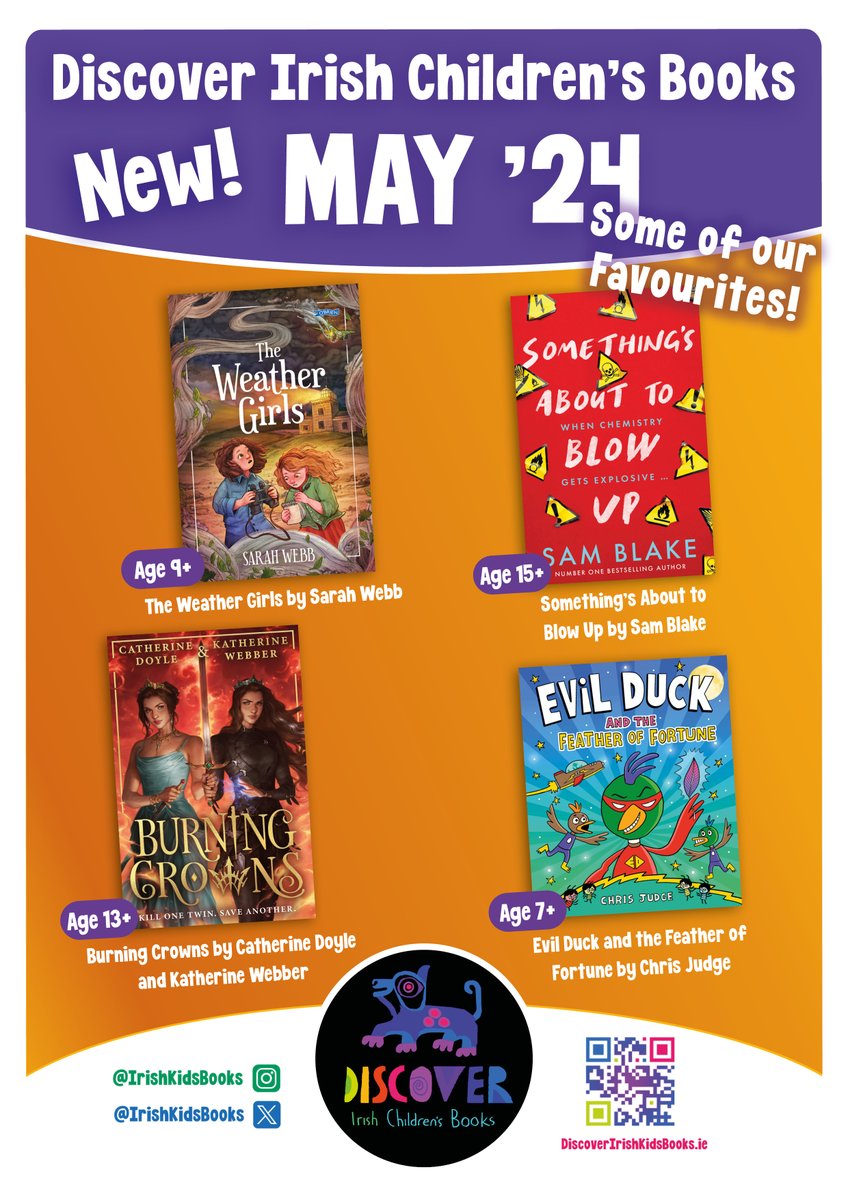 There are some amazing new Irish books out for children and teenagers this May, from picture books about bears, dinosaurs and rabbits, to historical fiction for age 9+ and YA fantasy and thrillers. 
Plus the first comic book from Chris Judge, Evil Duck! #DiscoverIrishKidsBooks