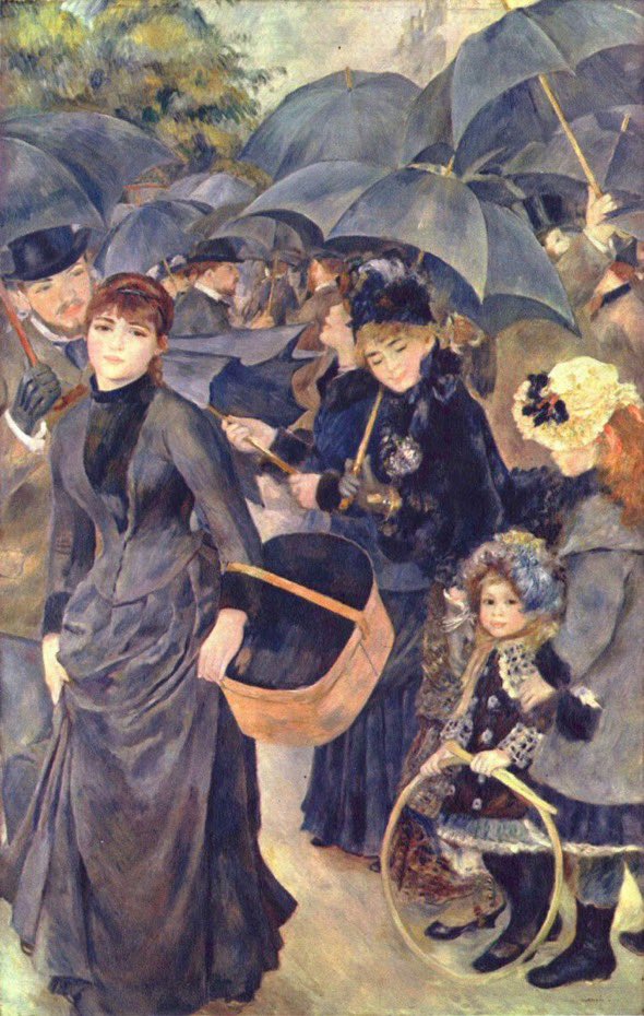 🎨Pierre-Auguste Renoir 1841-1919 French artist “The Umbrellas” #Art #paintings #colors #beautiful