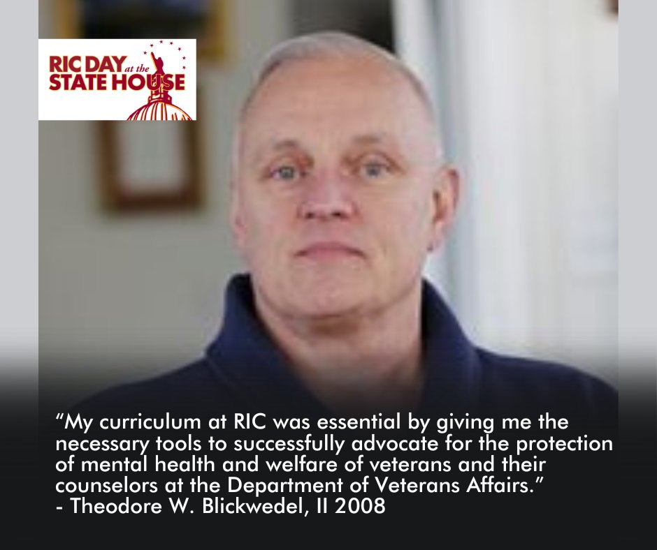 Join us tomorrow, May 2, for RIC Day at the State House! 🎓 Share why RIC matters to RI using #RICDay2024, even if you can't be there. Tag @RICAlumni and spread the word! Alum Theodore W. Blickwedel, II '08 highlights RIC's vital role in shaping community leaders. #RICAlumni