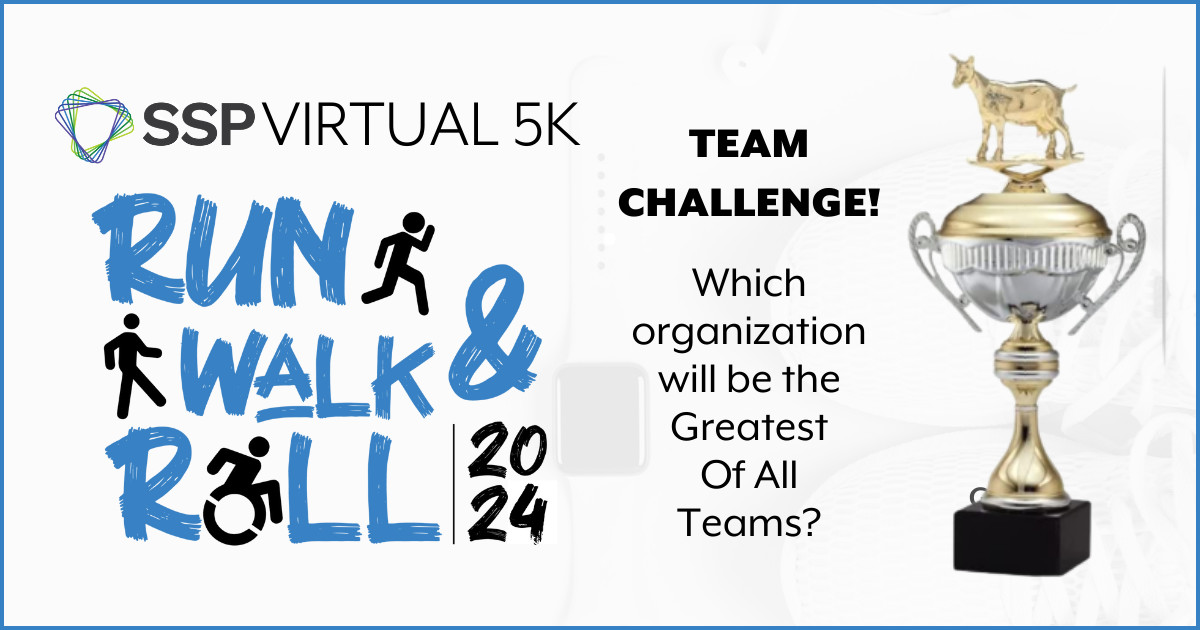 Is your organization the GOAT? We'll award the organization with the most Virtual 5K participants the Greatest of All Teams award! Round up your colleagues to get registered, and check out the leaderboard! Did we mention there is a trophy 🏆 ?? customer.sspnet.org/SSP/ssp/Donate…