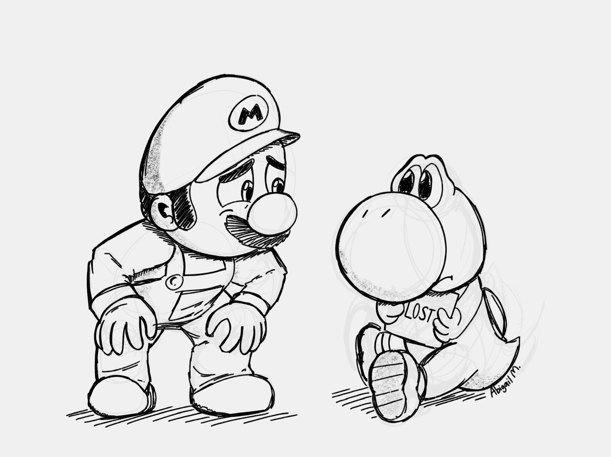 I needed to give him a happy ending 

#Mario #Yoshi #supermariobrosmovie #art #drawing