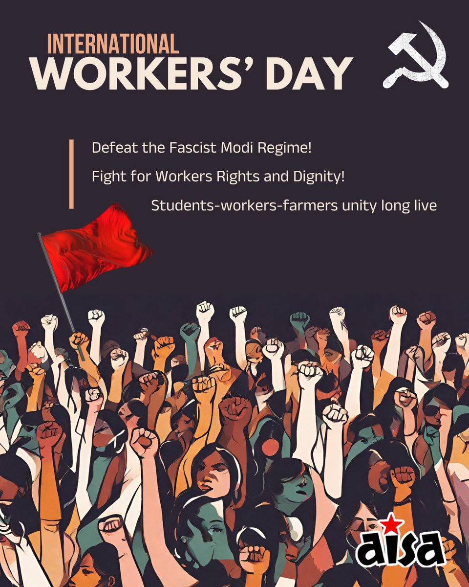 छात्र-मजदूर-किसान एकता जिंदाबाद! ✊🏾

#MayDay