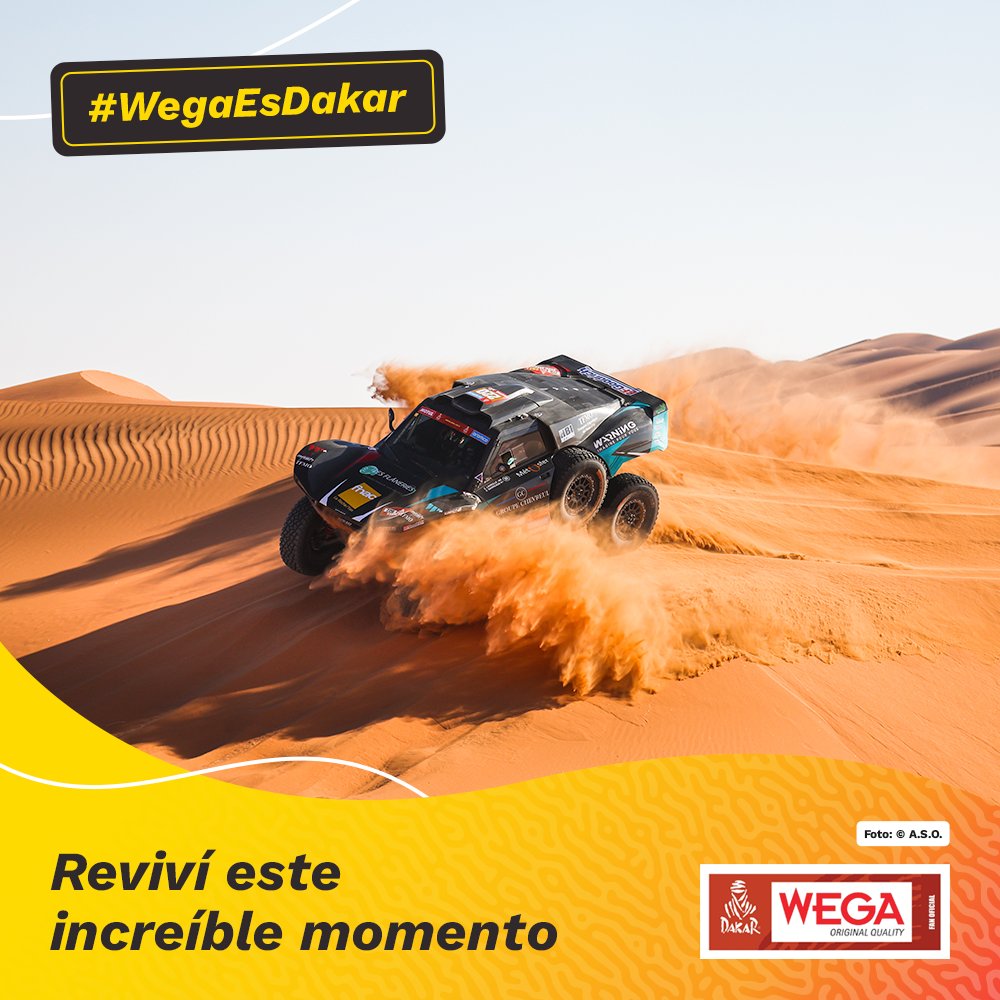 💥 Seguimos con la adrenalina a flor de piel por la última #WegaExperience que vivimos en el #Dakar2024

🤩 Revivamos juntos un momento increíble de otra edición de la competencia más dura del mundo en la que fuimos el filtro oficial.

#WegaEsDakar #AhoraElFiltroEsWega