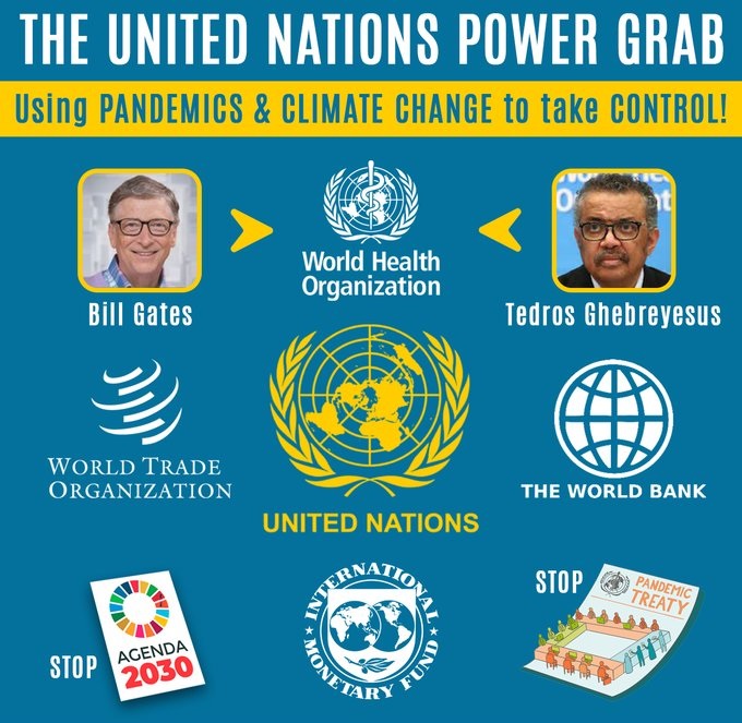 🔴 @UN + @WHO + @wef = NWO power grab for the globalists. Every move is to centralize and consolidate power and control in the hands of elitist billionaires using 'neutral' NGO's as cover. Reject the #NWO - #ExitTheWHO - #DefundTheUN