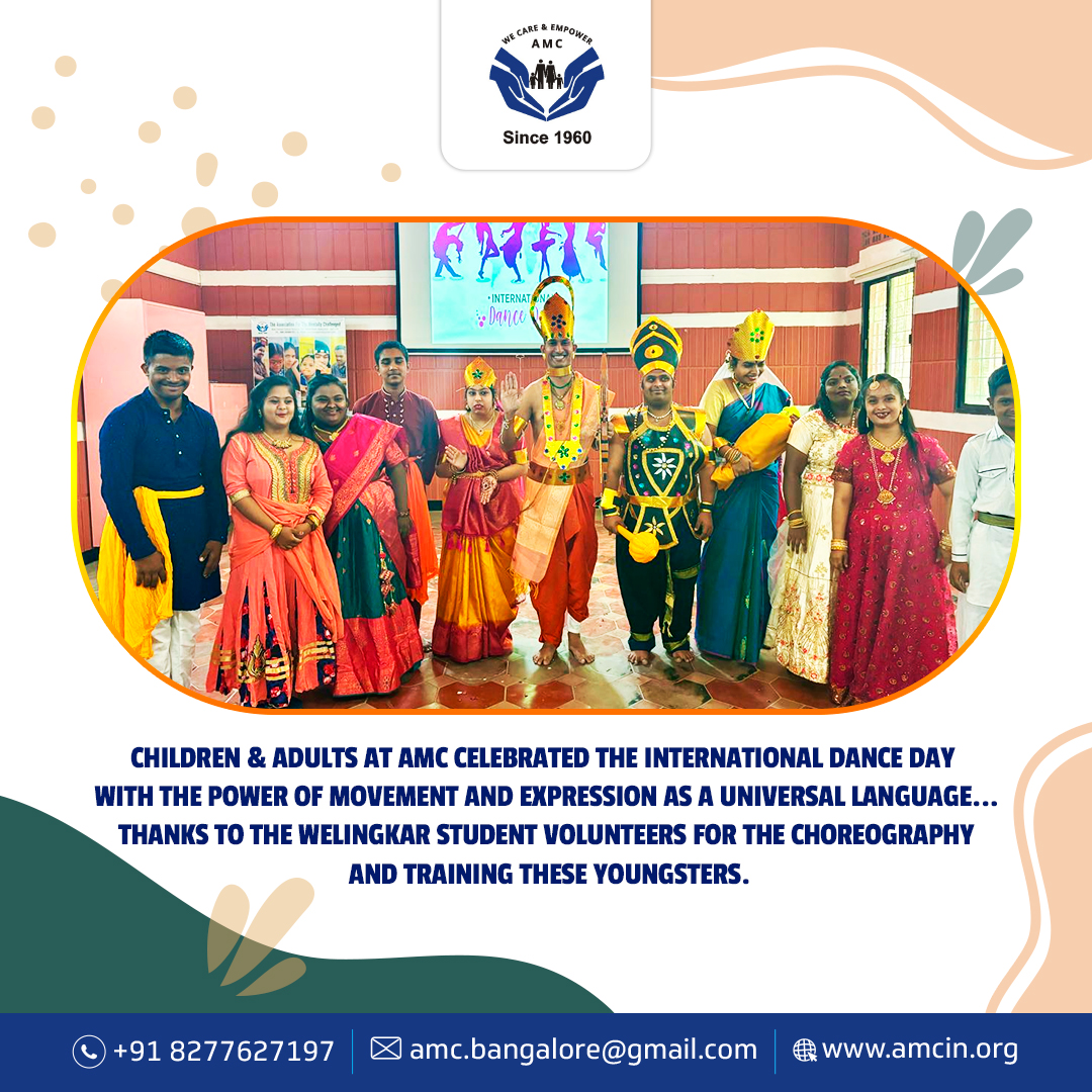 Children & adults at AMC celebrated the #InternationalDanceDay with the #powerofmovement and expression as a universal language...
Thanks to the #Welingkar student volunteers for the choreography and training these youngsters.

#AMCInternationalDanceDay #DanceCelebration #AMC