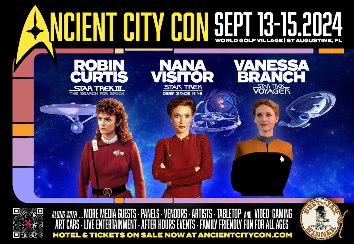 Boldly go... Ancient City Con welcomes Star Trek fans to the show with this amazing line up of special guests. Tickets on sale now at ancientcitycon.com