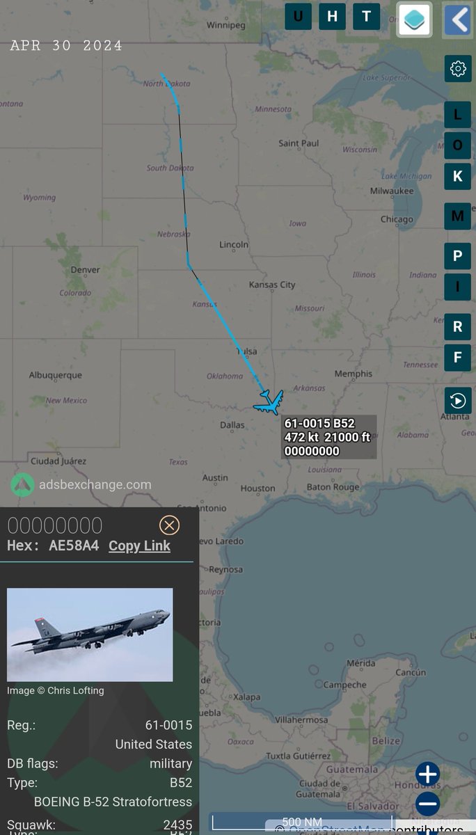 B52 61-0015 out of Minot AFB ND 
#AE58A4