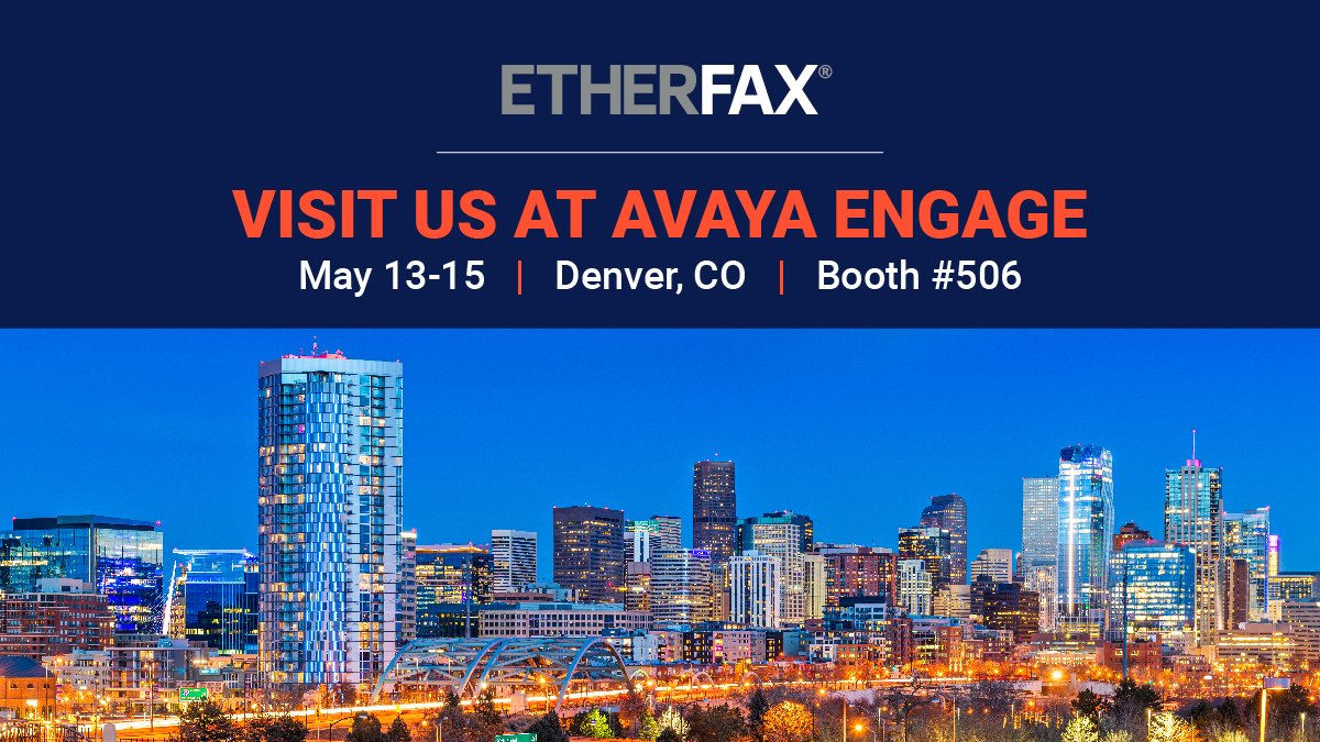 Will you be attending @Avaya ENGAGE? If so, be sure to visit us at Booth #506, located in the AI Village within the Expo Experience, to learn how #etherFAX can simplify your infrastructure by eliminating Fax over IP.
etherfax.net/events #Avaya #AvayaENGAGE