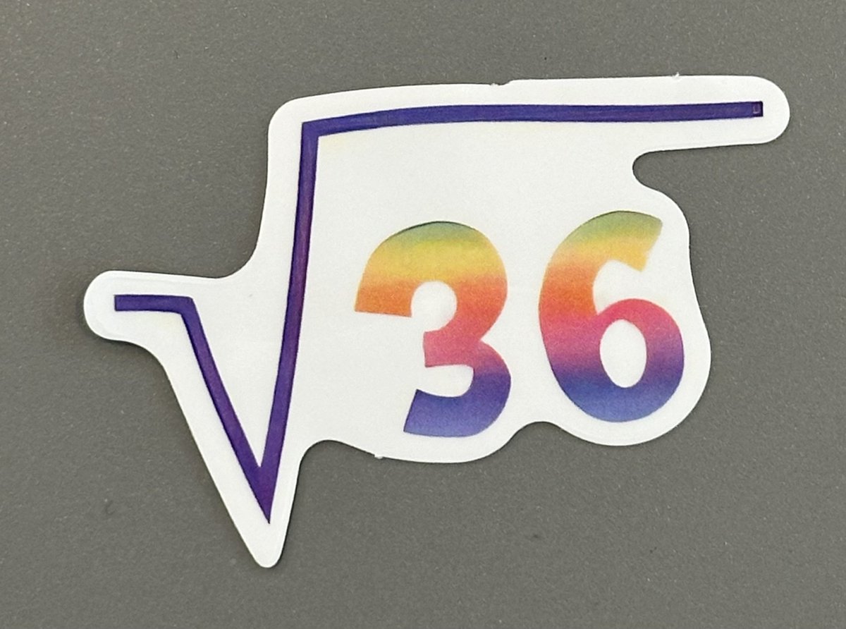 What is the meaning behind this square root of 36 sticker? (Serious question.)
