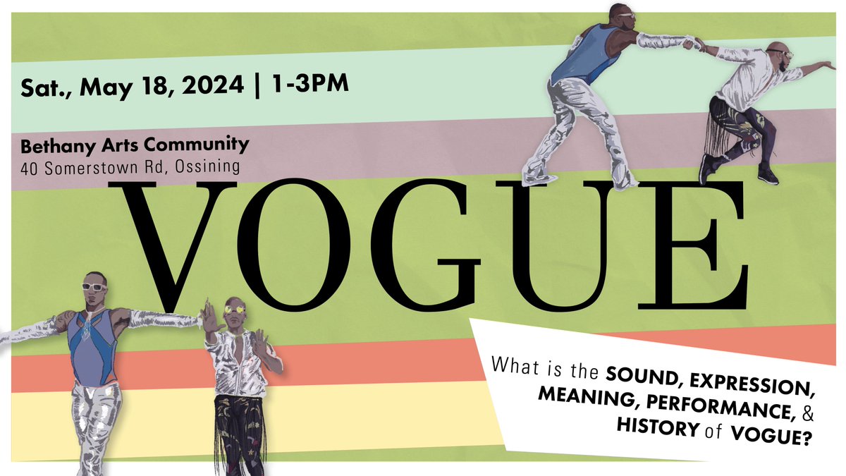 V.O.G.U.E. Alert! Join us on May 18 @Bethanyartsorg for a hands-on interactive workshop that delves into the elements that make up vogue. The Arts of House Ballroom: V.O.G.U.E. will take place 1-3pm. Info: bethanyarts.org/calendar/vogue… @bethanyartsorg #gottalovethearts #HouseBallroom