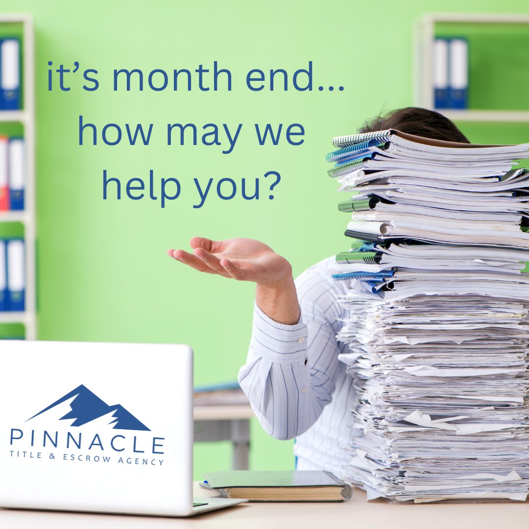 On this bustling end of the month, nothing can hinder us from delivering top-notch service! 🌟💼 #PinnacleTitleAndEscrow #TitleandEscrowServices #AZRealEstateAgents #EndofMonth #ServiceExcellence #MonthEndHustle