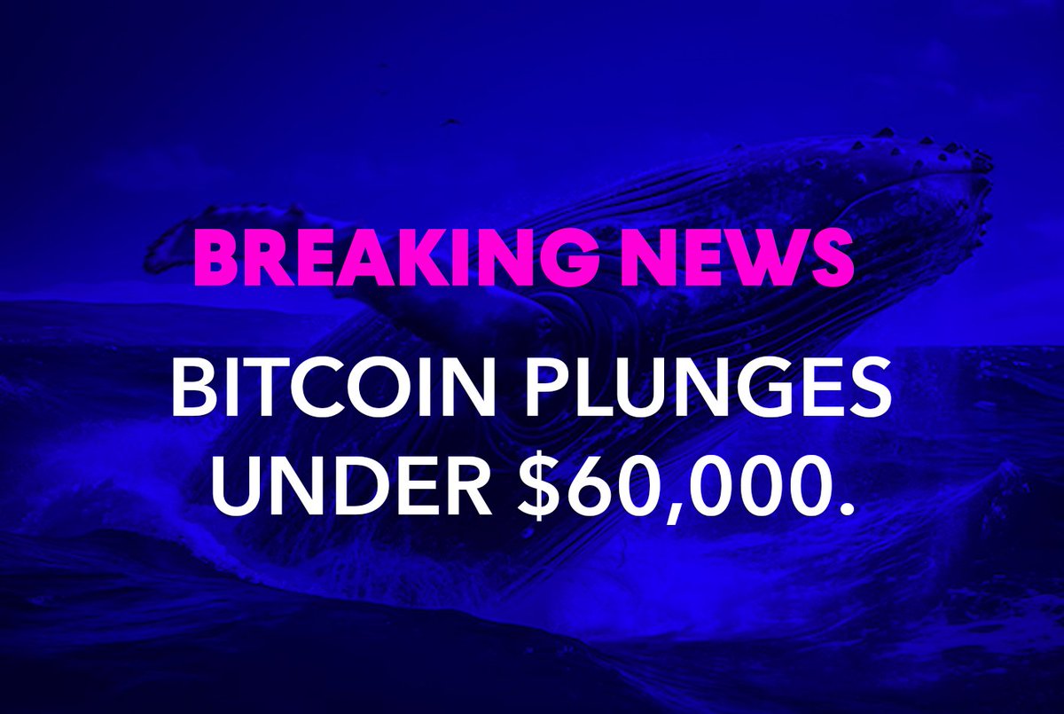 JUST IN: #Bitcoin plunges under $60K support as over $357,000,000 in longs are liquidated within the last 24 hours. The bear market is back. 🐻🩸