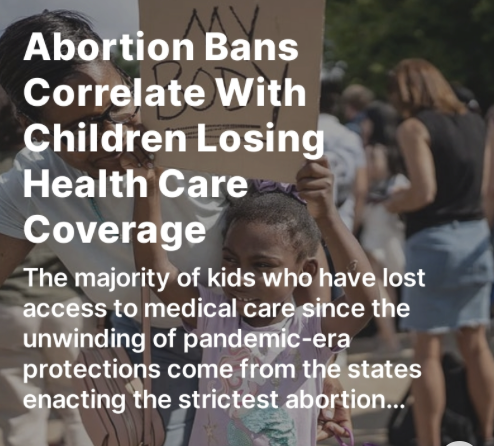 After spending the last six months kicking a record number of kids off of their health care coverage, Florida will now implement an extreme six-week abortion ban tomorrow that will have permanent consequences for girls and women all along the east coast. shero.substack.com/p/abortion-ban…