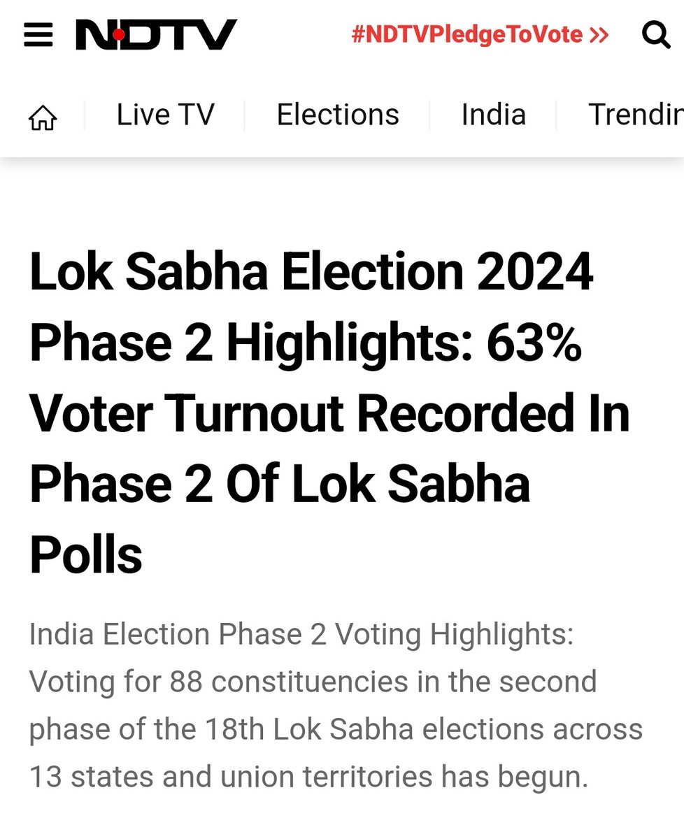 Mubarak ho! The data was made available by the BJP office via the Election Commission. Phase 2 has been increased to 66% from its previous reported 63%. I am not making any suggestions. You are all capable of deducing things on your own.