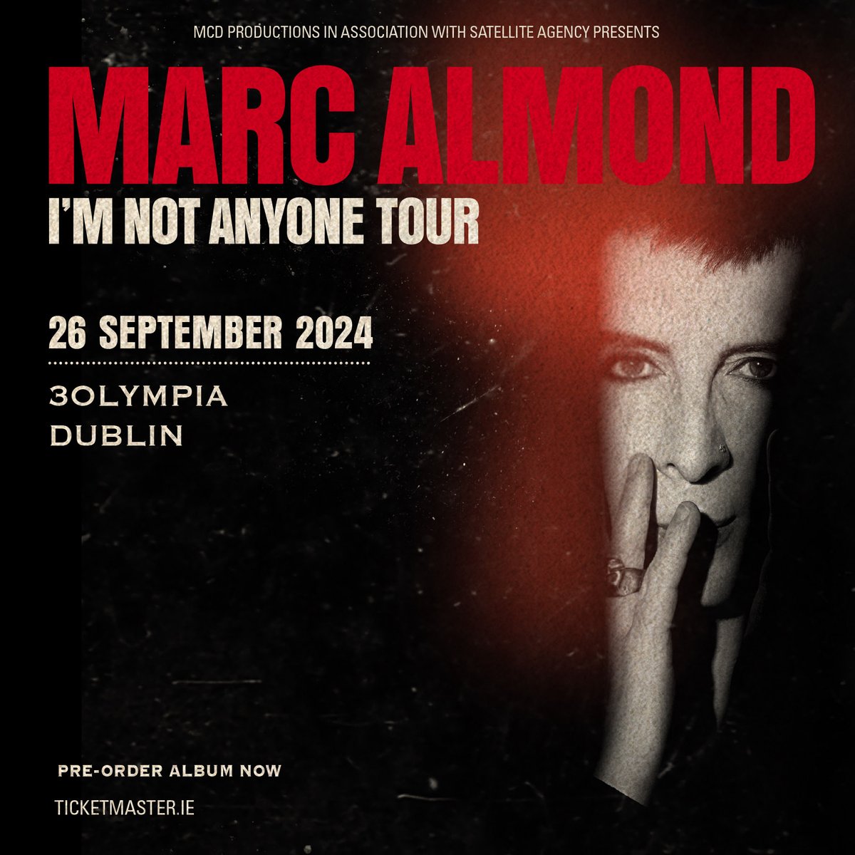 ⚡️ To coincide with news of his upcoming new album @MarcAlmond is set for a show in Dublin’s @3OlympiaTheatre on 26th September 2024

🎟️ Book now: bit.ly/Marc-Almond-TM