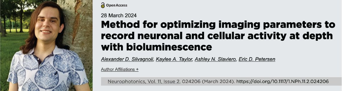 BiolumHub's tweet image. Congratulations to @CMUniversity graduate student Alexander Silvagnoli @TestCaseAlex, lead author on a new paper in Neurophotonics @SPIEtweets! 🥳🤩

doi.org/10.1117/1.NPh.…

@EricPetersenPhD #bioluminescence #neuroscience