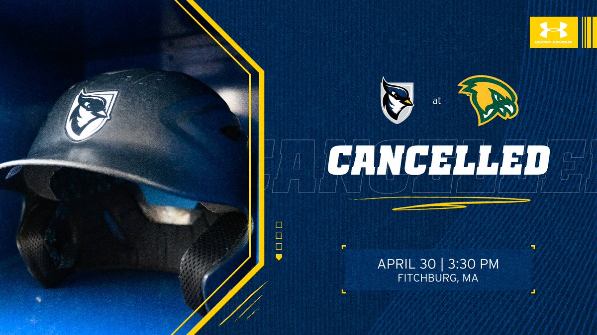 🚨 SCHEDULE UPDATE 🚨 Due to heavy rain in the Fitchburg, Mass. area over night and unplayable field conditions, Tuesday's non-conference ⚾️ regular-season finale against the @FSU_Falcons has been cancelled. #d3baseball | #FearTheFlock | #GoBlueJays🔵🐦