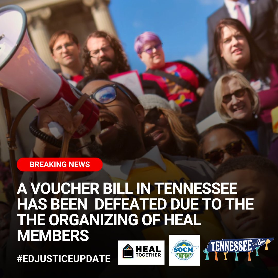 @healschools groups, Statewide Organizing for Community eMpowerment, and @TN4ALL are an example of bipartisan grassroots coalitions making significant impacts! Their organizing efforts have played a crucial role in preventing the passage of a voucher bill in TN.