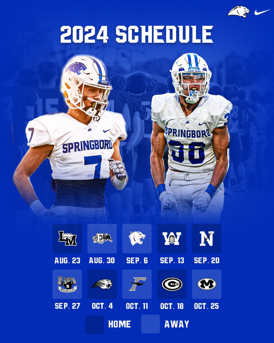 Our official schedule for the 2024 season!

#BoroFB
