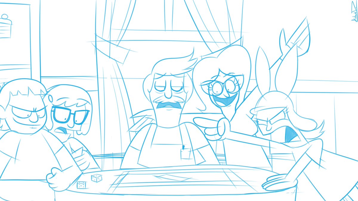Here's a sketch of the Belchers playing a game of Monopoly.

#BobsBurgers #Sketch #FanArt #ArtistOnTwitter