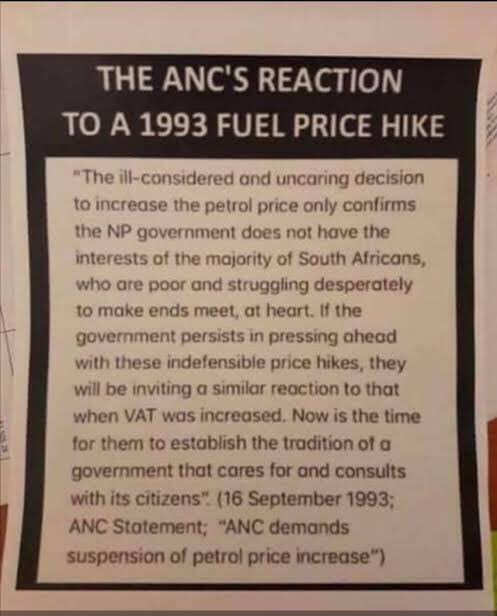 🔴 Petrol price rising... again .
But in the ANC debut ? ... 🤔🤔🤔