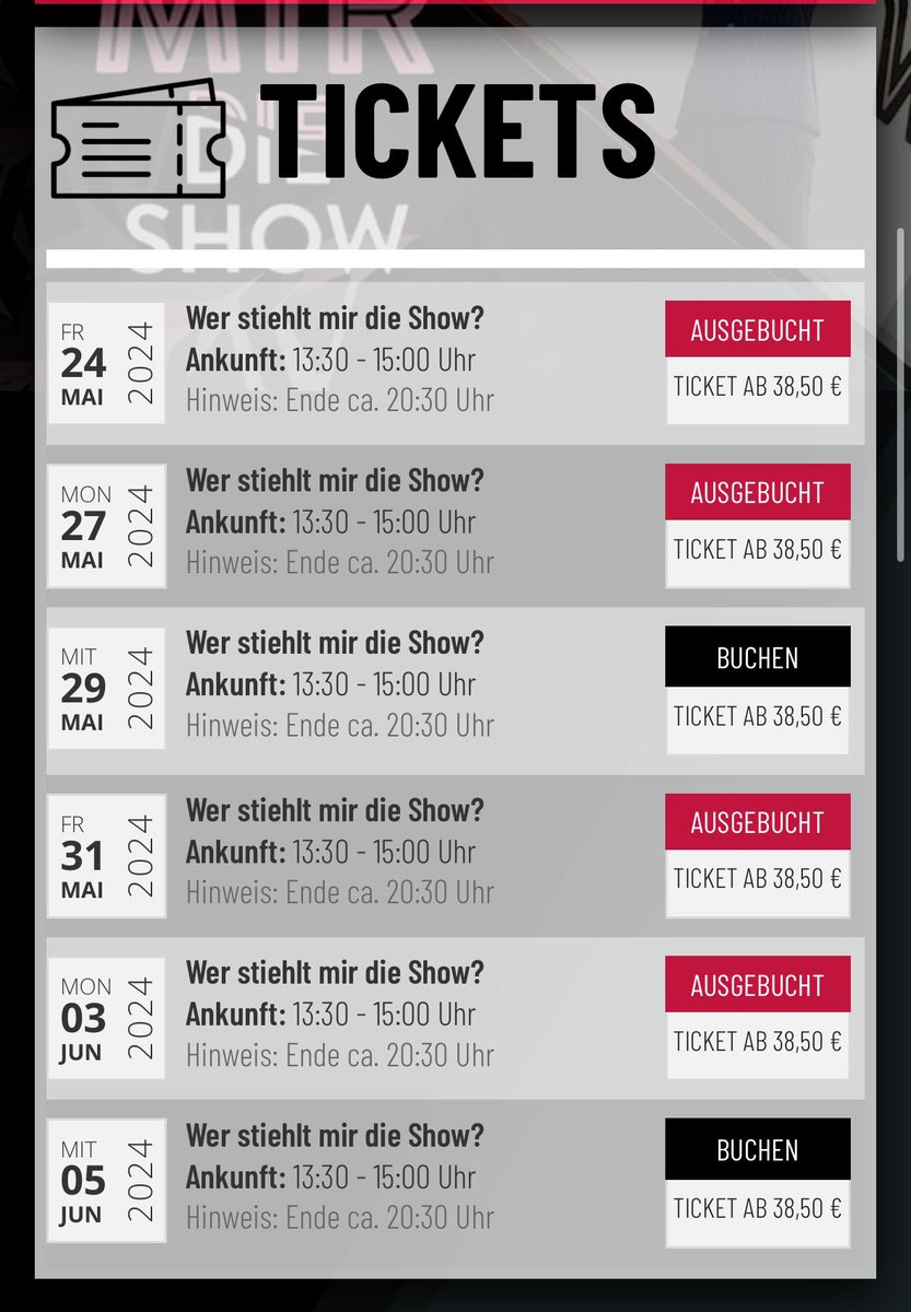 Wer will nochmal, wer hat noch nicht😍? 
#WSMDS 
@tvticketsDE