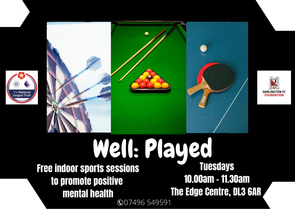 Another superb Think With Your Feet session this afternoon in the sunshine following a morning at Well:Played with darts and pool as the main attraction. WP is each Tuesday 10-1130am and TWYF each Tuesday 1pm-3pm. Contact us for more info. Thanks to @TheNLTrust @JanePcp