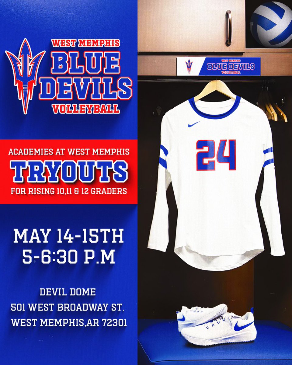 🏐AWM Volleyball Tryout Information🏐
•Please wear tennis shoes and proper attire 
• Physicals must be done before tryouts